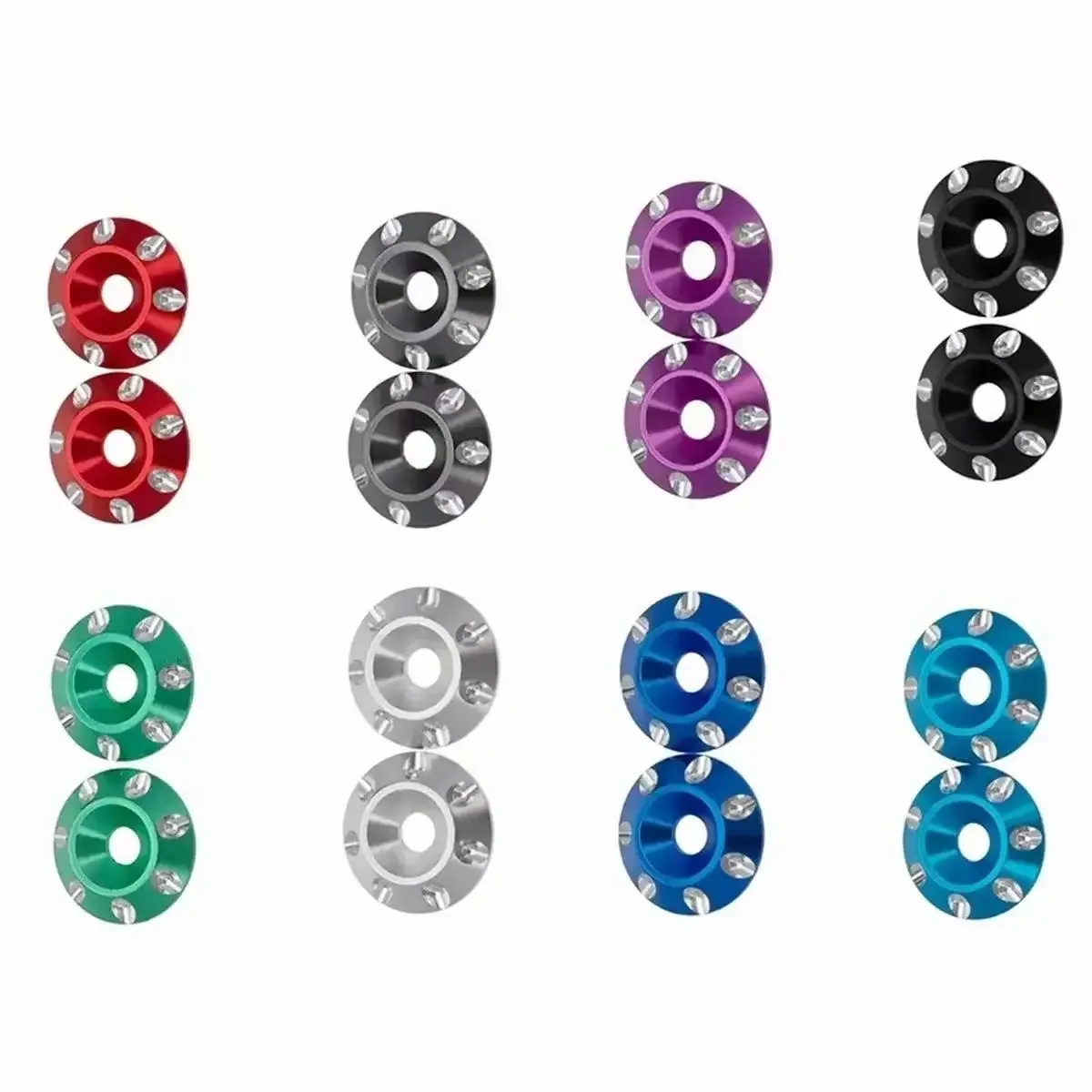 Metal Tail Wing M3 Countersunk Screws Washers for 1/10 Scale Off Road Buggy Monster Truck RC Dift Cars