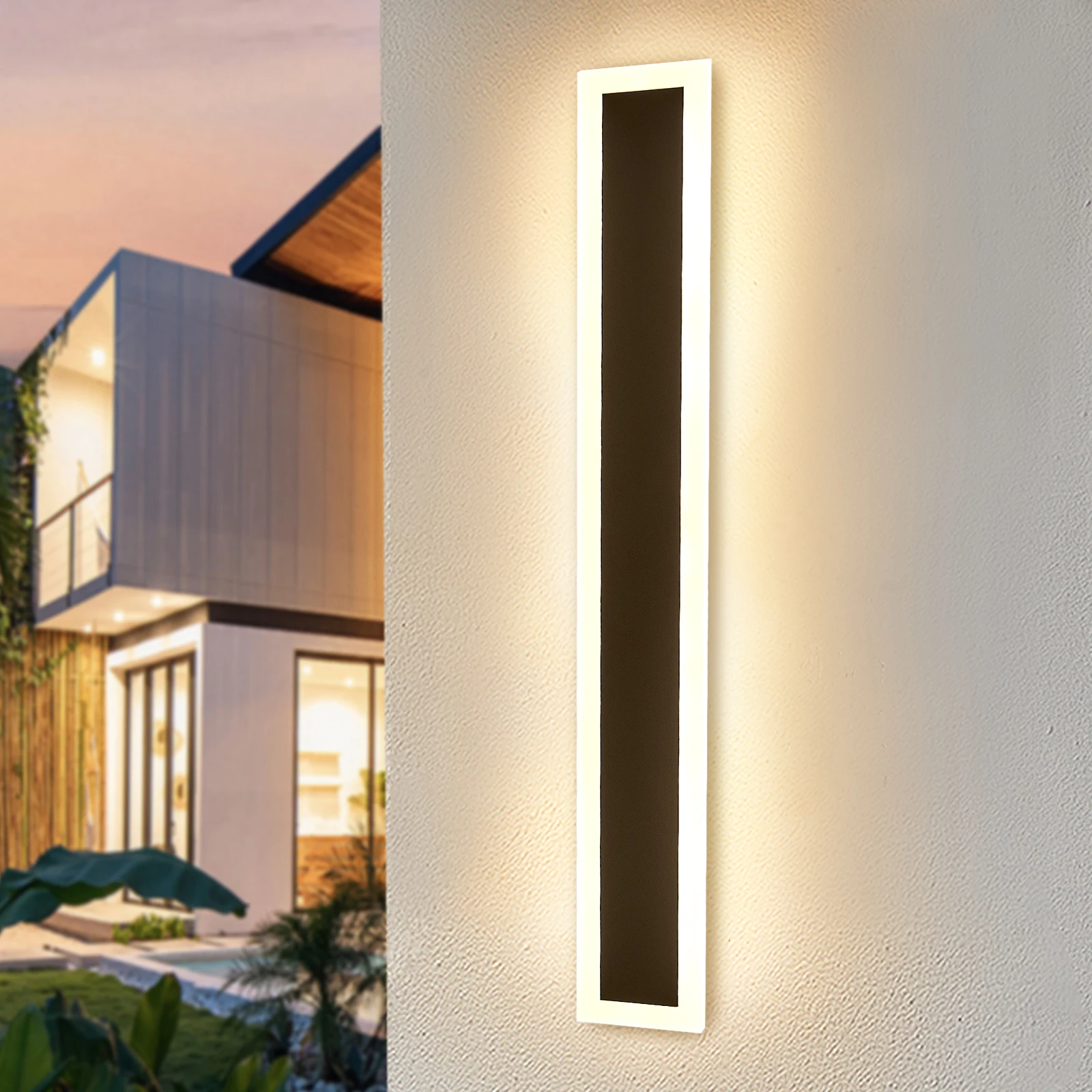 

18W Outdoor Wall Sconce LED IP65 Modern Wall Lights Exterior Wall Light Fixture White Acrylic Suitable for Porch Patio Living Ro