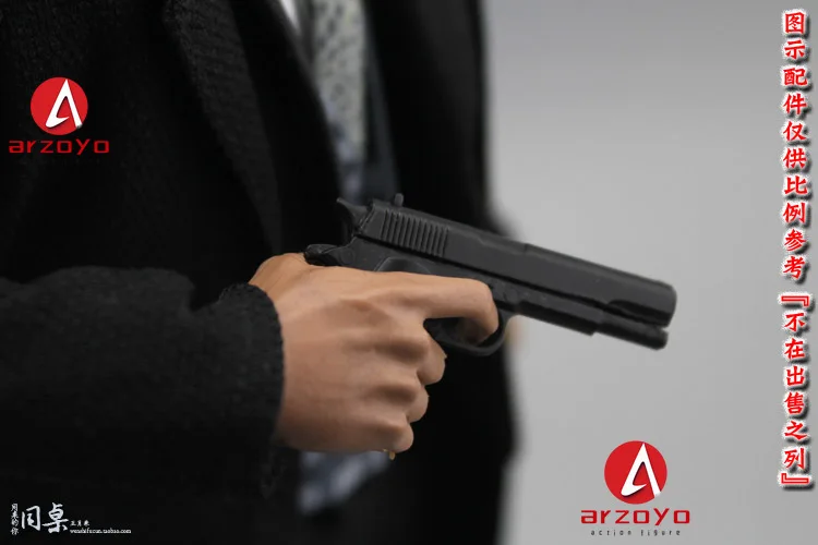 재고 있음 1/6 스케일 M1911 M1896 QSZ92 P38 PPK 리볼버 권총 권총 미니 모델 맞는 12'' 군인 액션 피규어 바디 인형