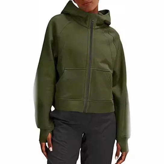 Nueva Ropa De Invierno Para Mujer Bluza sudaderas con capucha mujeres Zip Up sudaderas con capucha De manga larga De Color sólido Sudadera con capucha con bolsillos con cremallera