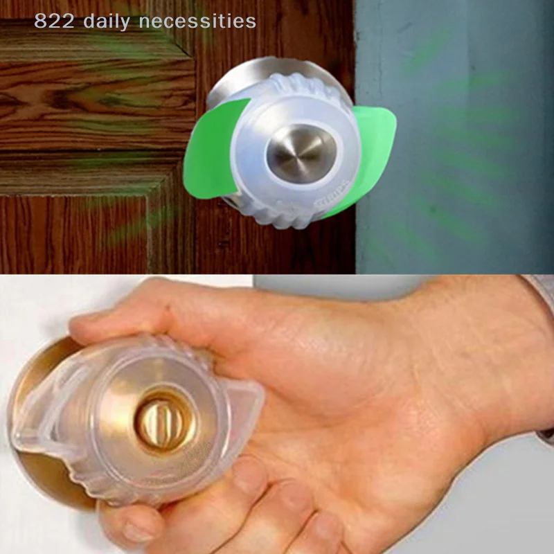 New Fluorescent Door Knob Dust Covers Round Wall Protector Door Handle Bumper Guard Stopper Child Baby Safety Supplies Crash Pad