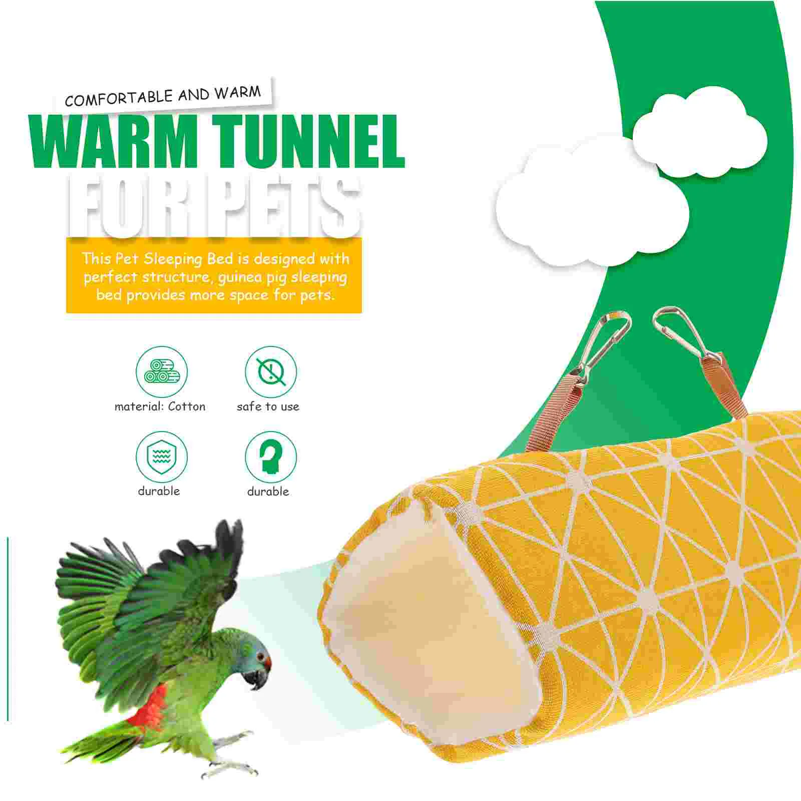 Hanging Hammock Cage Little Pet Tunnel Nest Guinea Pig Sleeping Bed Squirrel Resting for Pets