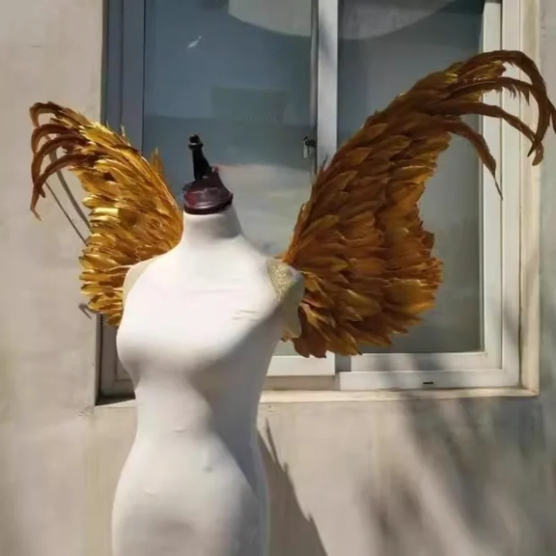 ريشة الجناح الكبار Glod ريشة أجنحة هالوين نموذج المنصة زي سوبر أجنحة ملهى ليلي T-المرحلة الأداء التصوير الدعائم