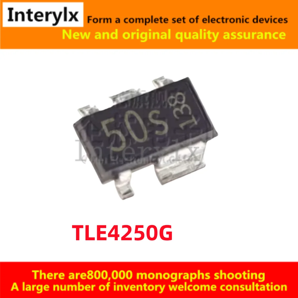 10Pcs/Lot Original TLE4250G TLE4250 Screen Printed 50S SCT-59 Linear Regulator