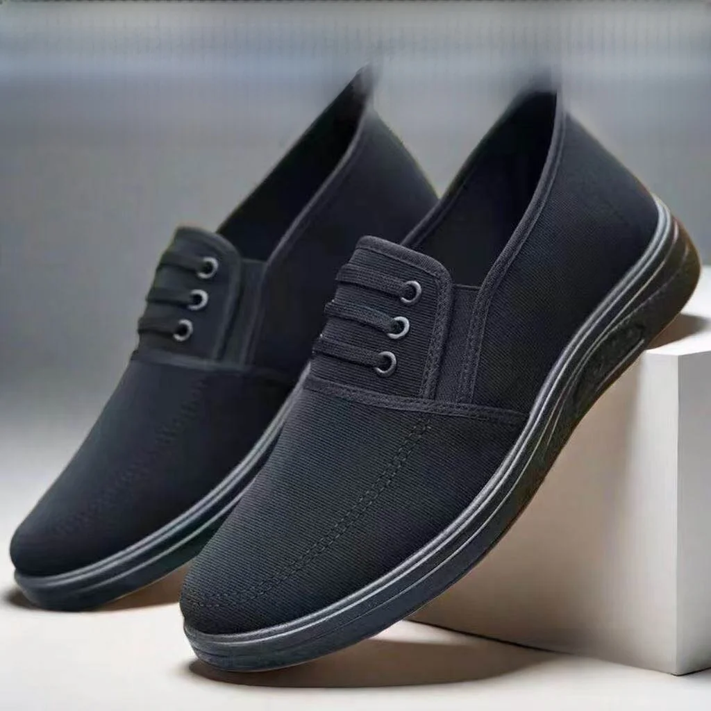 

Men's Casual Canvas Shoes Anti-slip Wear-resistant Work Shoes Breathable Deodorant Slip-on Spring Summer Dad Comfortable Snea...