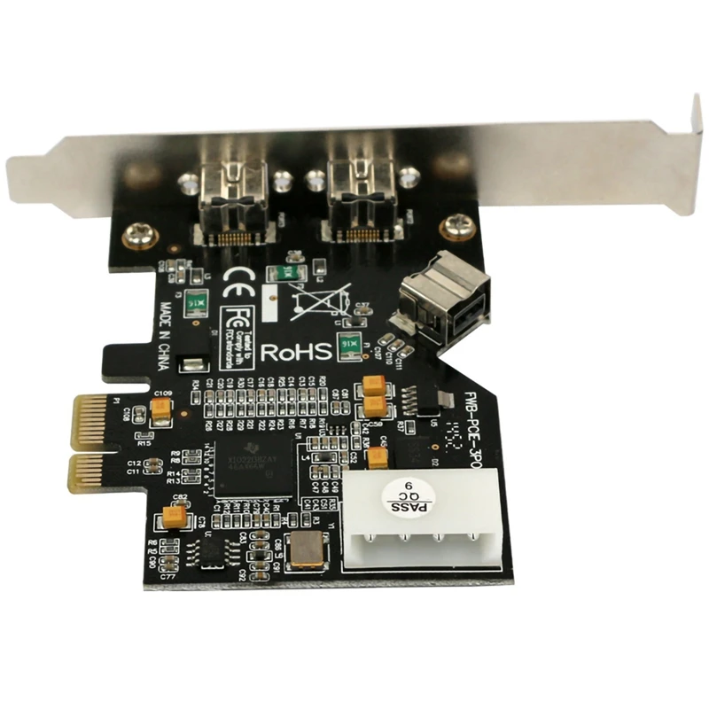 PCI-E To 1394B Firewire Card, PCI-Ex1 To 1394B Firewire Card With 3 9Pin Ports,800Mbps