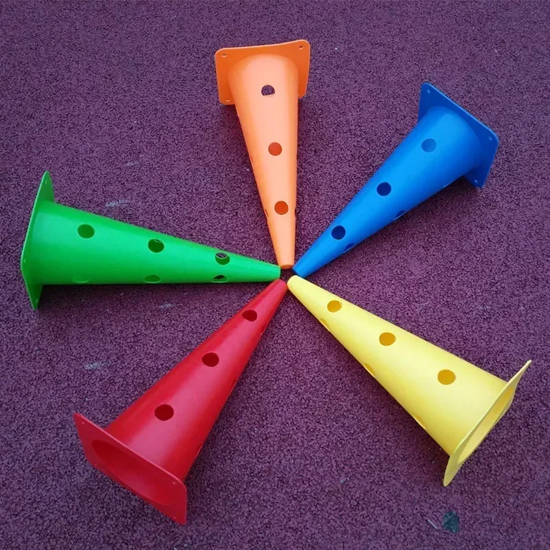 Actualización de entrenamiento de fútbol, cortavientos, obstáculos, estante para obstáculos, tubo de señal, barricada, cono triangular, señal de baloncesto de 48CM con agujero