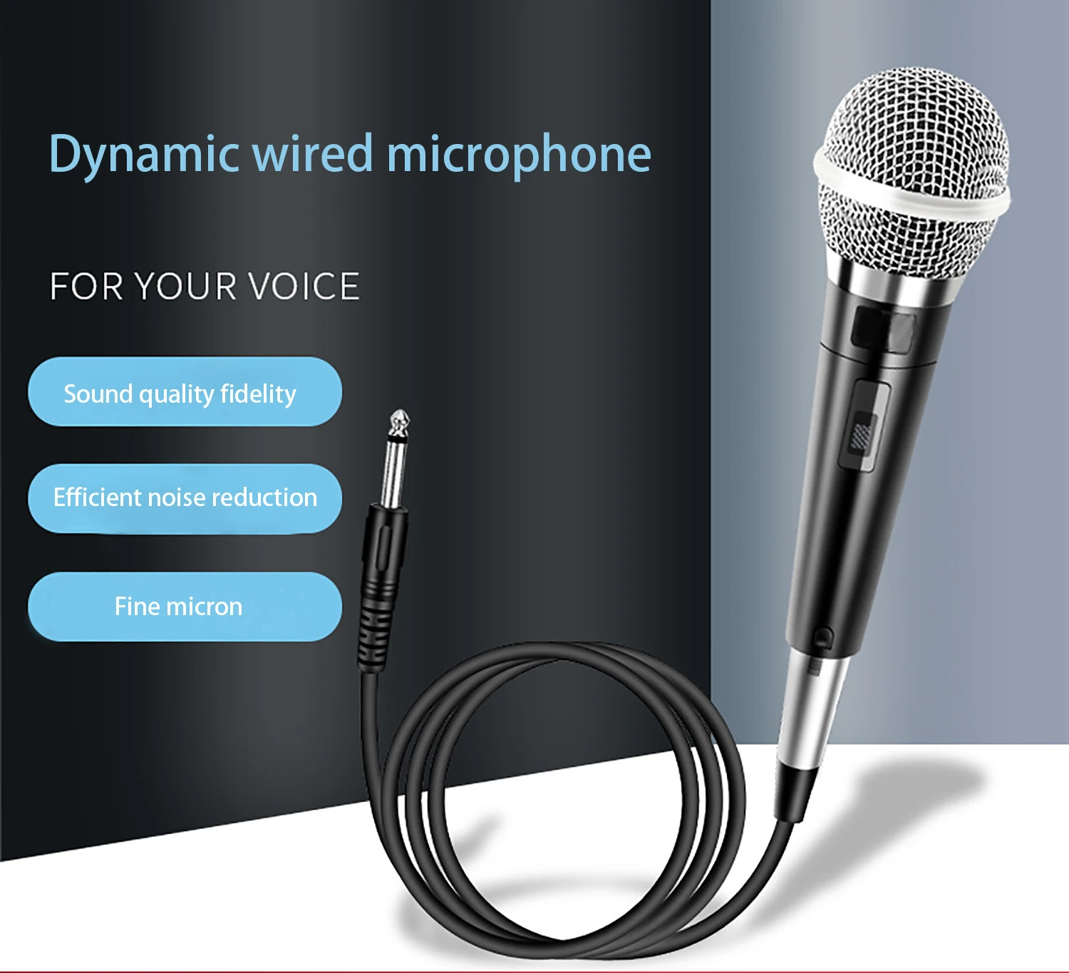 

GAM-226 Wired Microphone Dynamic Microphone TV Computer Party Singing Power Amplifier Supporting Handheld Microphone