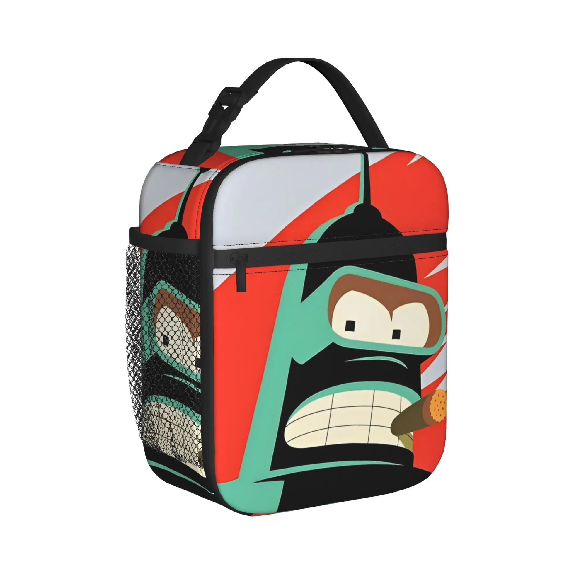 Bolsa térmica futuramas bender merch para armazenamento de alimentos ao ar livre, caixas térmicas reutilizáveis ​​para armazenamento de alimentos