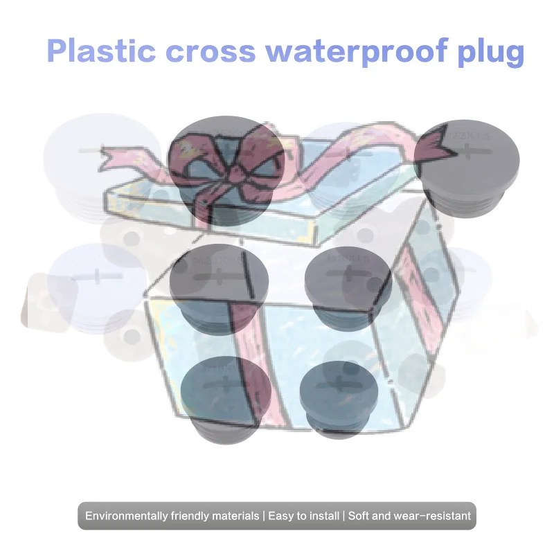 【CCA】10Pcs Cross Shaped Plastic Plugs Nylon Waterproof High Quality Threaded Hole Plugs M16X1.5 M18X1.5 M20X1.5 M22X1.5 M25X1.5