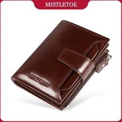 Men Driver License Wallet Travel Short Cowhide Leather Anti RFID Wallet for Man