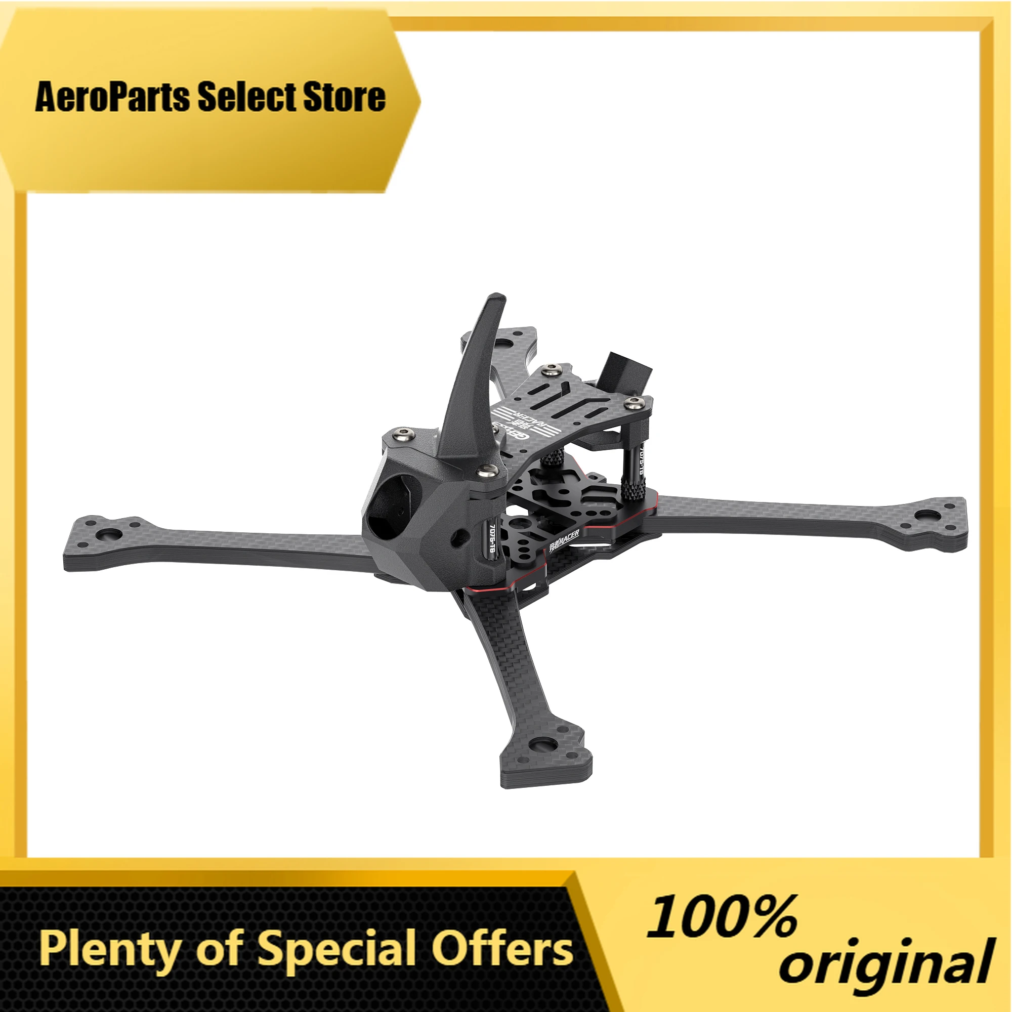 AeroPartsGEPRC GEP-Racer RACER FPV Frame Kit X Structure Design 5Inch 208MM Wheelbase compatible HD VTX For Racing Drone