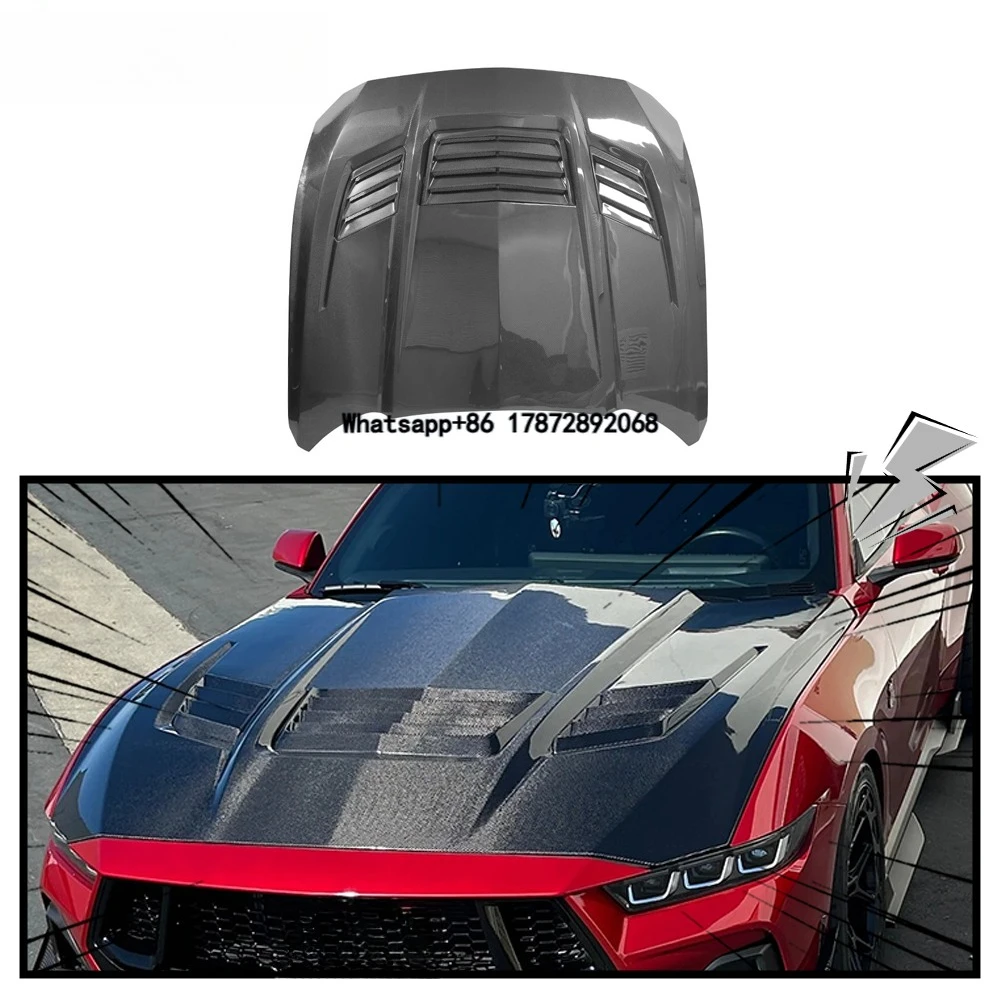 Shelby Style Carbon Fiber Hood for Mustang Gen7 S650 2024 2025 2026
