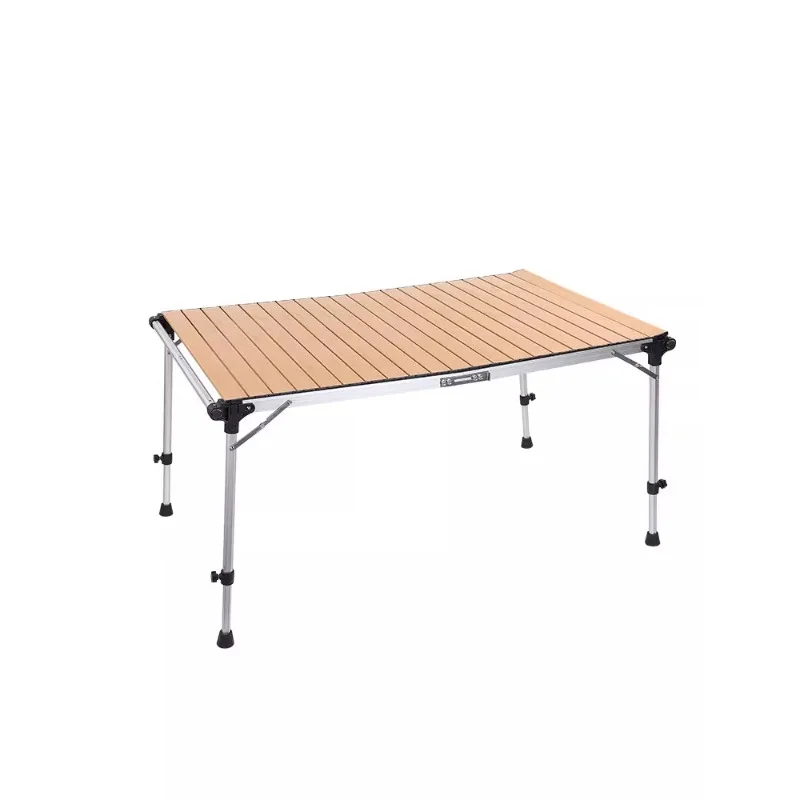 

2023 New Large Size Aluminum Alloy Chicken rolls Table Folding Table Chair with Telescopic Feet