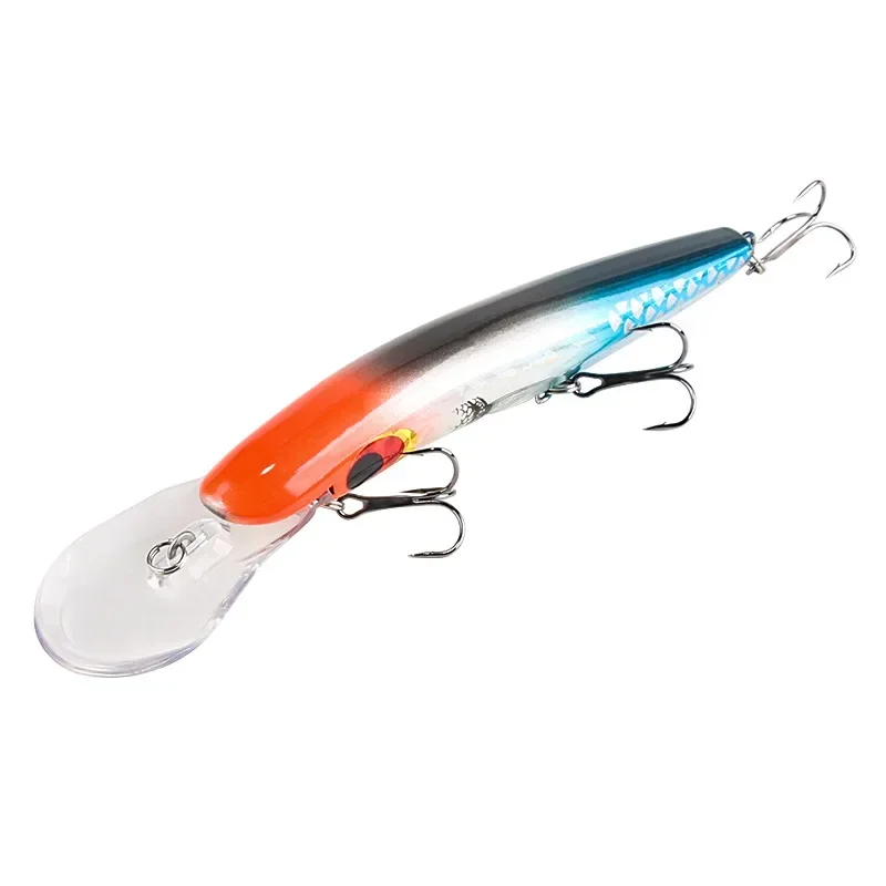 Vivid Deep Diving 8M+ Big Minnow Wobbler 10 Color Fishing Lures Simulate Bending Trolling for Freshwater Carnivorous Fish