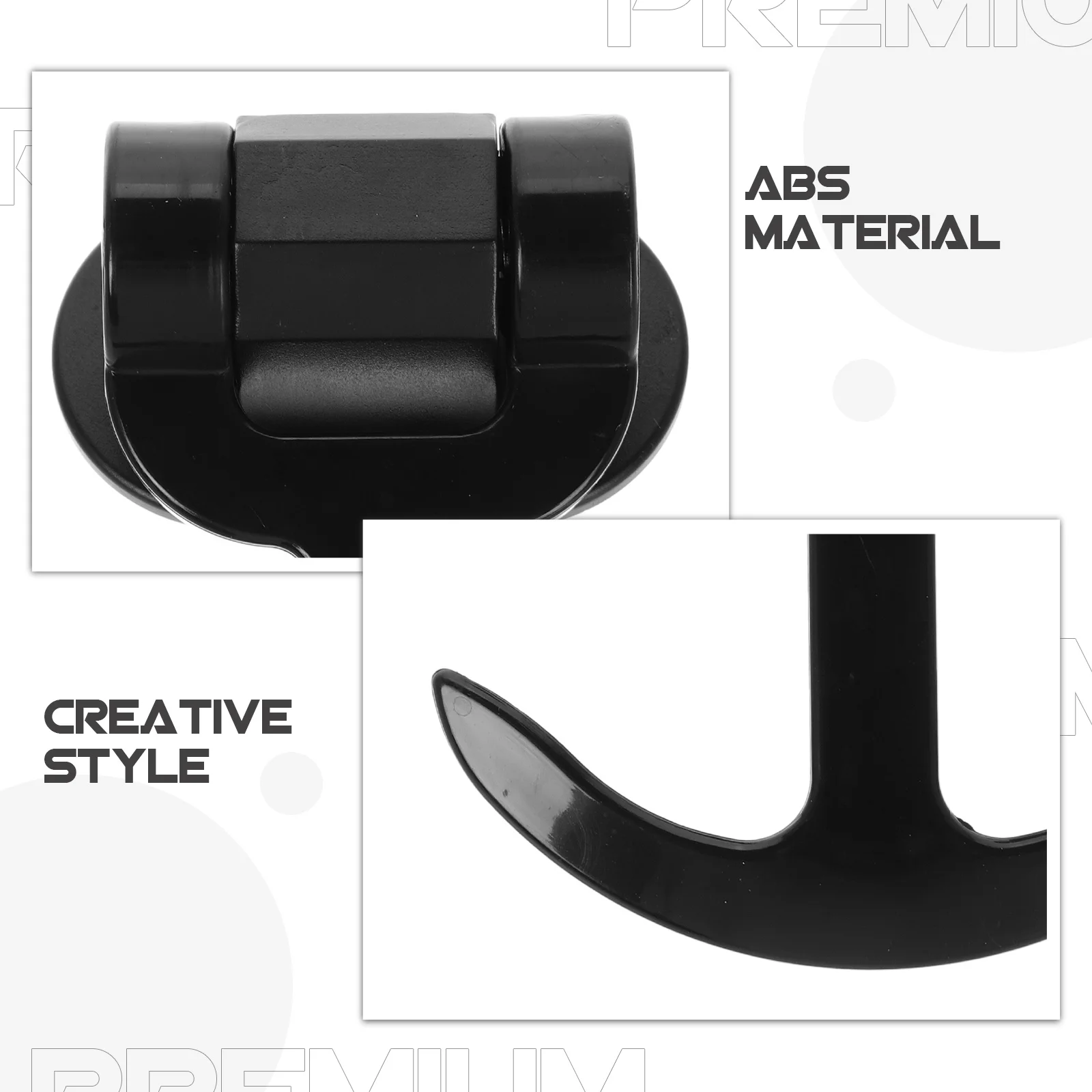 Triangle Shaped Black Drag Chain Hook Automotive Bumper Modification Racing Tow Pull Ring Durable Abs Quick Install