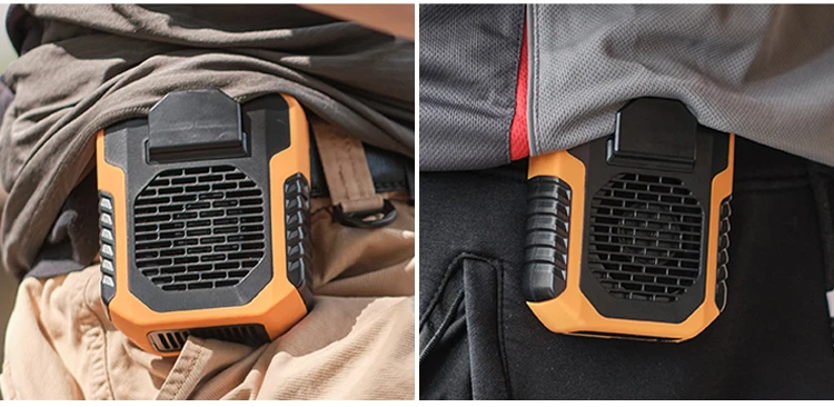 Kinscoter 6000 mAh hängender Hals-/Taillenventilator, USB-Mini-tragbarer wiederaufladbarer Ventilator für Outdoor-Camping, Wandern, Klettern, Laufen, Sport – Detail 9