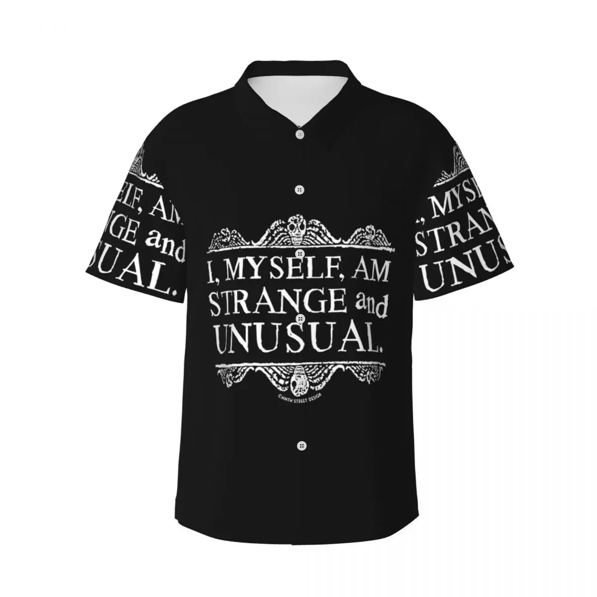 

I, Myself, Am Strange And Unusual. Men's Shirts Hawaiian Short Sleeve Shirt Funny Lapel Tops for Summer Beach