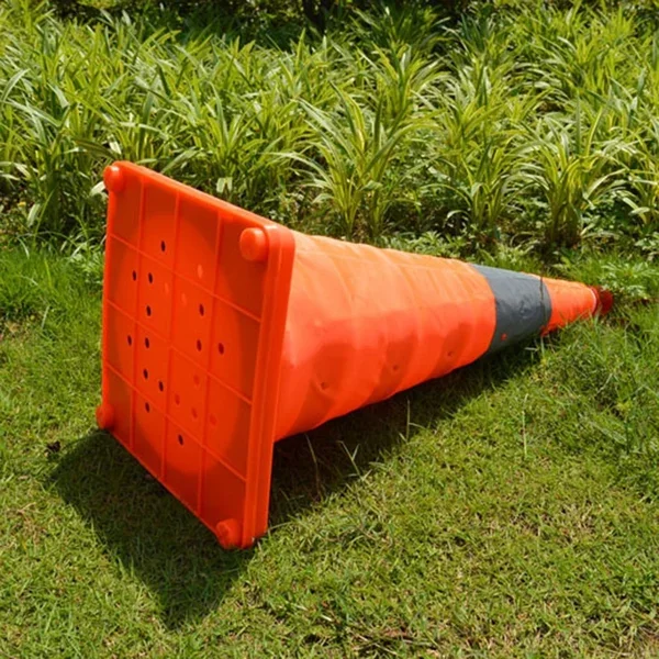 Cone de segurança reflexivo dobrável com luzes LED, Cones de tráfego dobráveis, Cone de estrada multiúso, 30cm, 45 cm, 70cm de altura