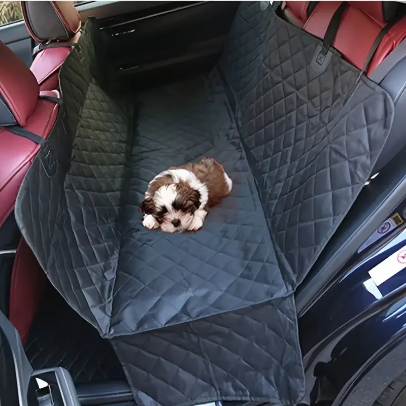 

Waterproof Pet Car Mat – Anti-Slip Rear Seat Protector with Cotton Dog Bed, Dirt & Fur Resistant for Dogs in Cars, Easy Clean