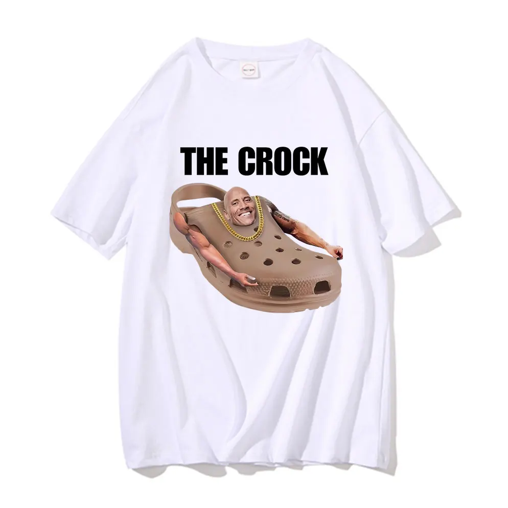 Funny The Crock Dwayne Johnson Meme Graphic T-shirts Summer Men Women Joke Humor Casual T Shirt Men's Oversized Cotton Tshirt