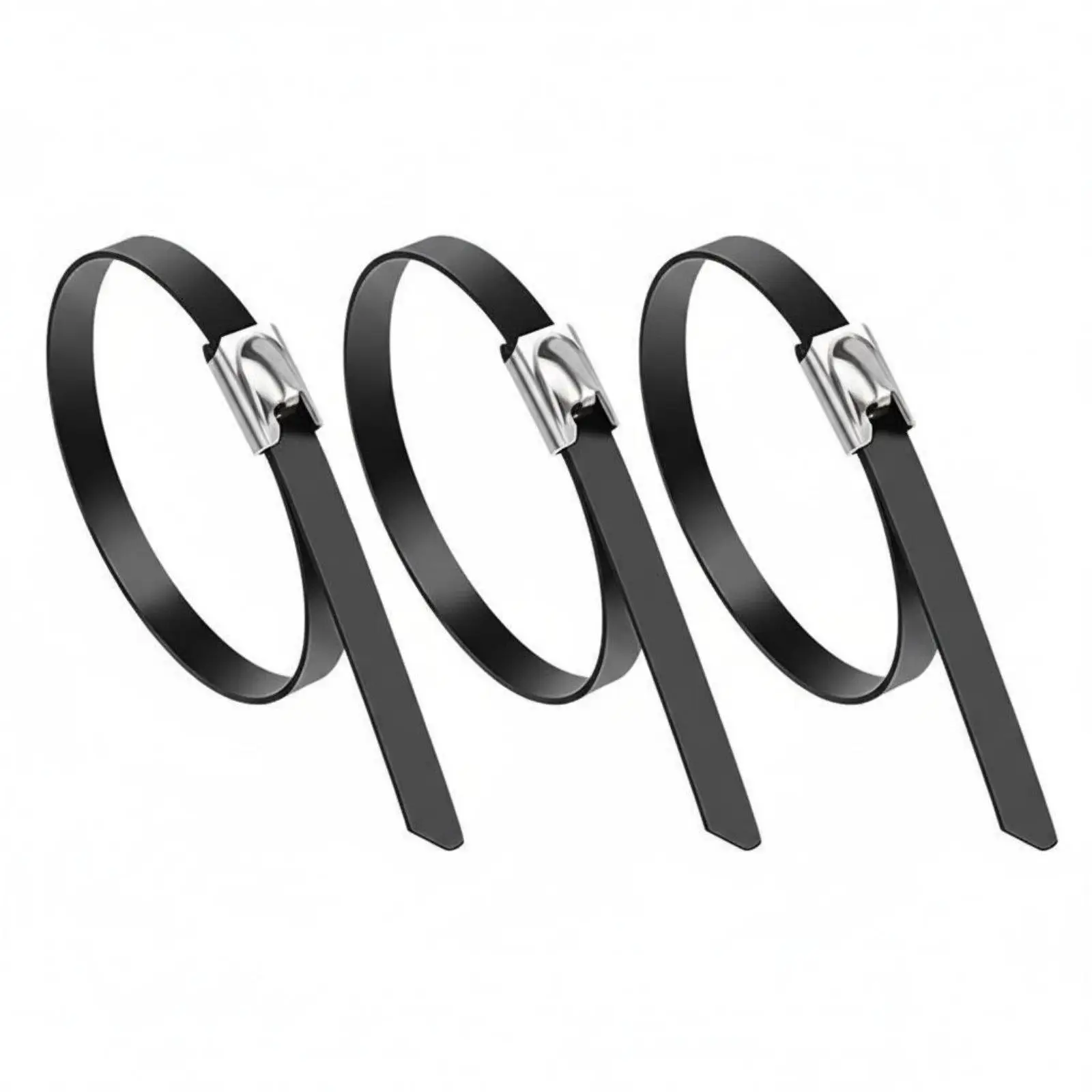 Weatherproof Steel Band for Securing Cables and Equipment with Anti Slip Internal Locking Ball Mechanism