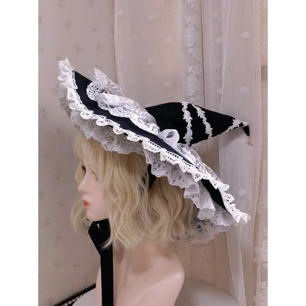 

Handmade Lolita Halloween Lace Hat