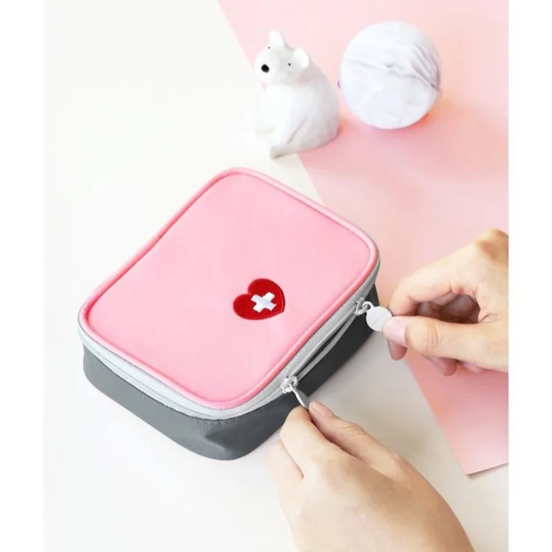 Mini Home First Aid Kit Large Capacity Multi Compartment Portable Medical Storage Bag for Emergency Medicine Supplies Travel