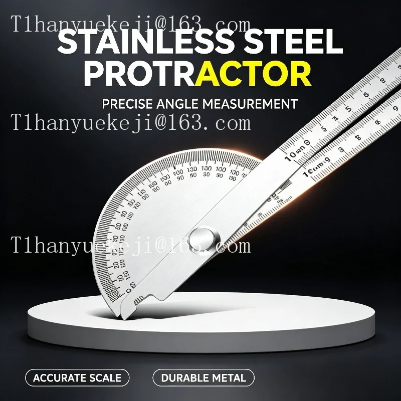 Woodworking Protractor Angle Ruler 180° Degrees Semicircular Protractors Adjustable High Precision Protractor 1PC Measuring Tool