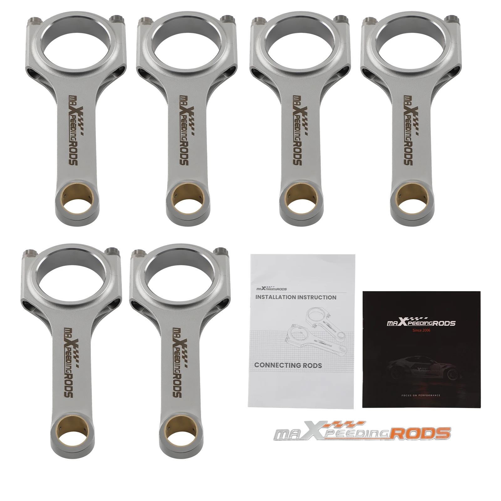 

6X CONNECTING RODS CONROD FOR BMW 1 3 5 7 X6 Z4 SERIES N54B30 3.0 ARP 2000