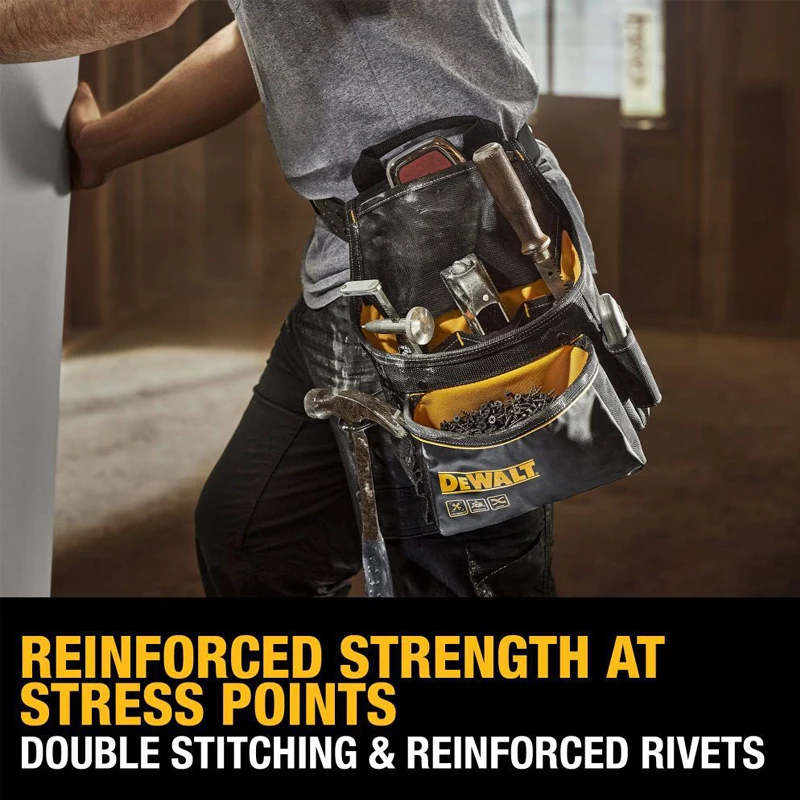 DEWALT DWST540101  Single Pouch Toolbelt Dirt-repellant Tarpaulin   Durable Materials Comfortable Storage Tool Waist Bag