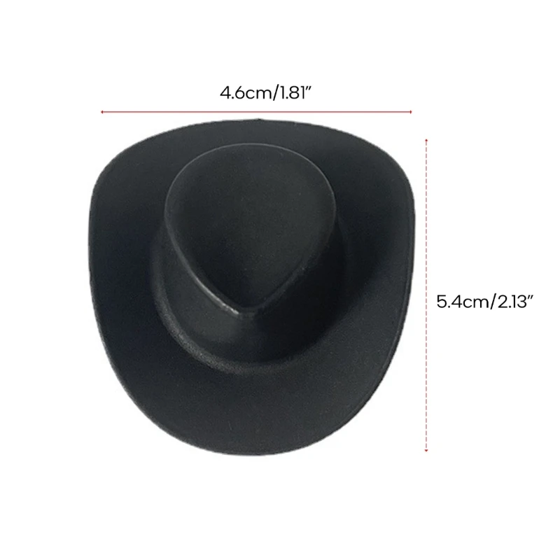 ตุ๊กตาของเล่น Props พลาสติก MINI คาวบอยหมวก Cowgirl หมวกสำหรับงานฝีมือ Western หมวก Dropship