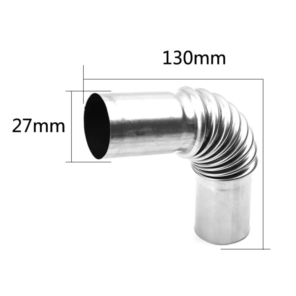 Premium Stainless Steel Exhaust Pipe Connector Long Service Life Comes with 2 Stainless Steel Clamps 25mm Diameter