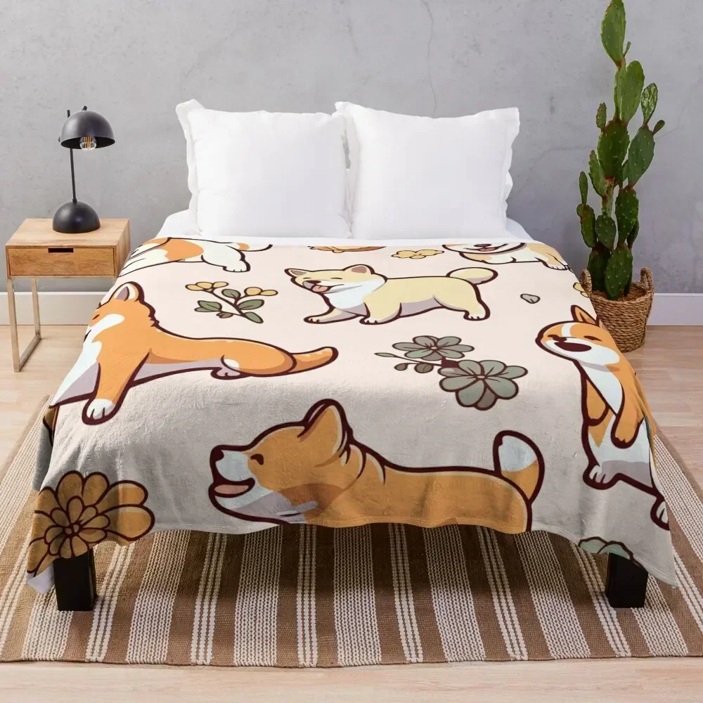 

Плед Shiba Inu Love Pack, легкий и уютный плед для кровати и дивана