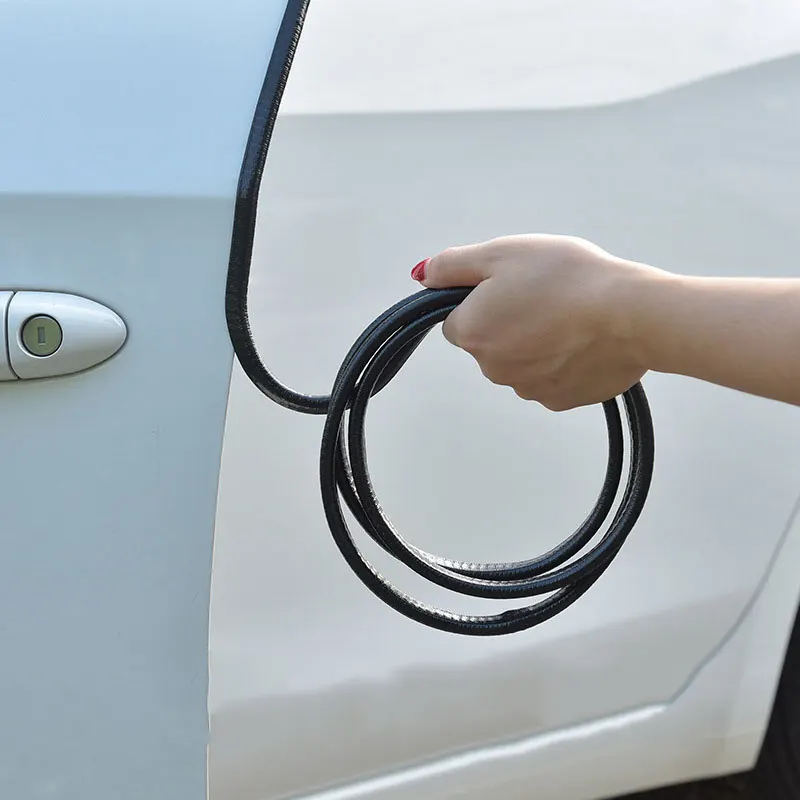 2/5/10M U-shaped Car Door Anti Collision Strip with Steel Disc Bumper Trim Edge Scratch Protector Anti-Scratches Car Accessories