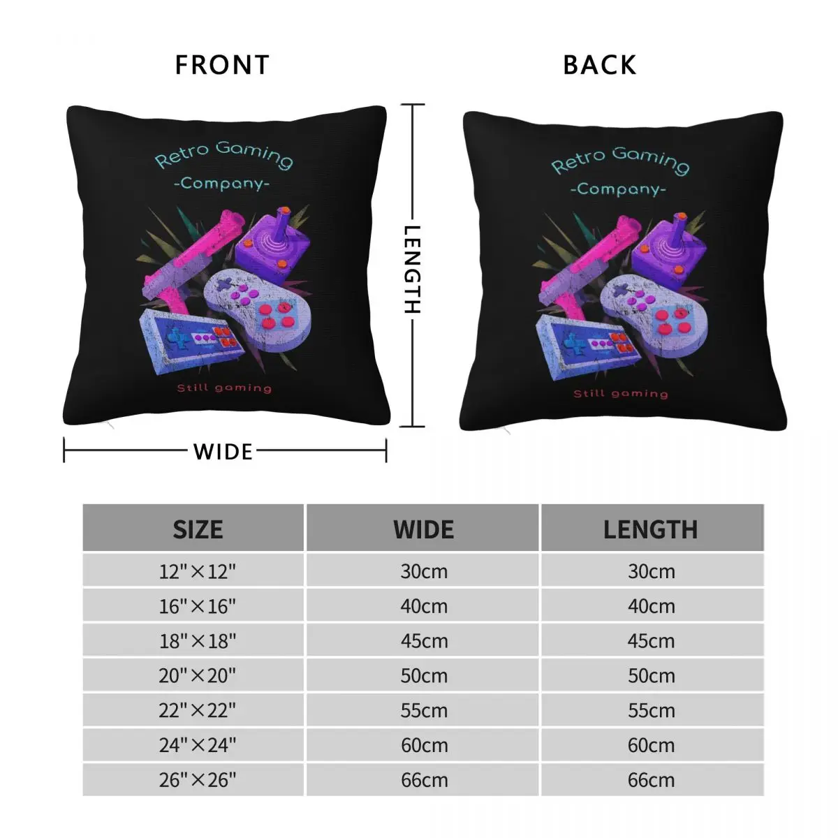 Retro Gaming - Still Gaming Square Pillowcase Pillow Cover Polyester Cushion Zip Decorative Comfort Throw Pillow for Home Sofa