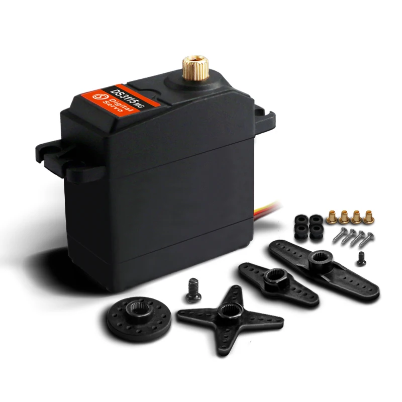1X free shipment Original factory High Torque Servo 15kg DS3115 Servo Metal gear servo For rc car boat plane