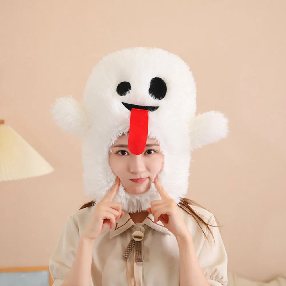 

Ghost Shape Headwear Halloween Party Hat Fun Photo Prop PP Cotton Comfortable Cosplay Costume Adult Hat Bright Colors