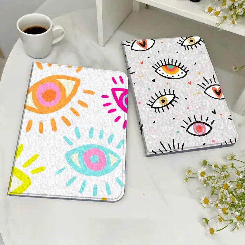 

Eye Cartoon Cute Pattern For Huawei MediaPad MatePad M5 M6 11 12 X SE T10 T10s 2 C5e T5 Pro Lite Air 11.5 Inch Tablet Case