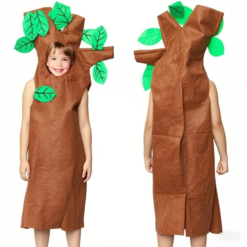 

Christmas Tree Halloween Costumes Props Kids Cosplay Jumpsuit Preschool Performance TV Shows Video Program Dress Up Clothes