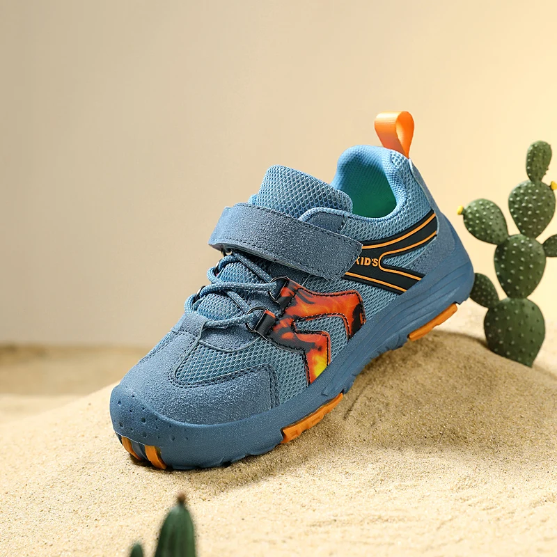 Boys Hiking Shoes Kids Anti Collision Non Slip Sneakers Outdoor Trekking Walking Climbing Running