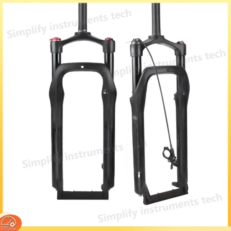 20 26 Inch Magnesium Alloy Fat Tire Bike Snow Bicycle Air Suspension Forks E Bike Mountain Cycling Parts Accessories