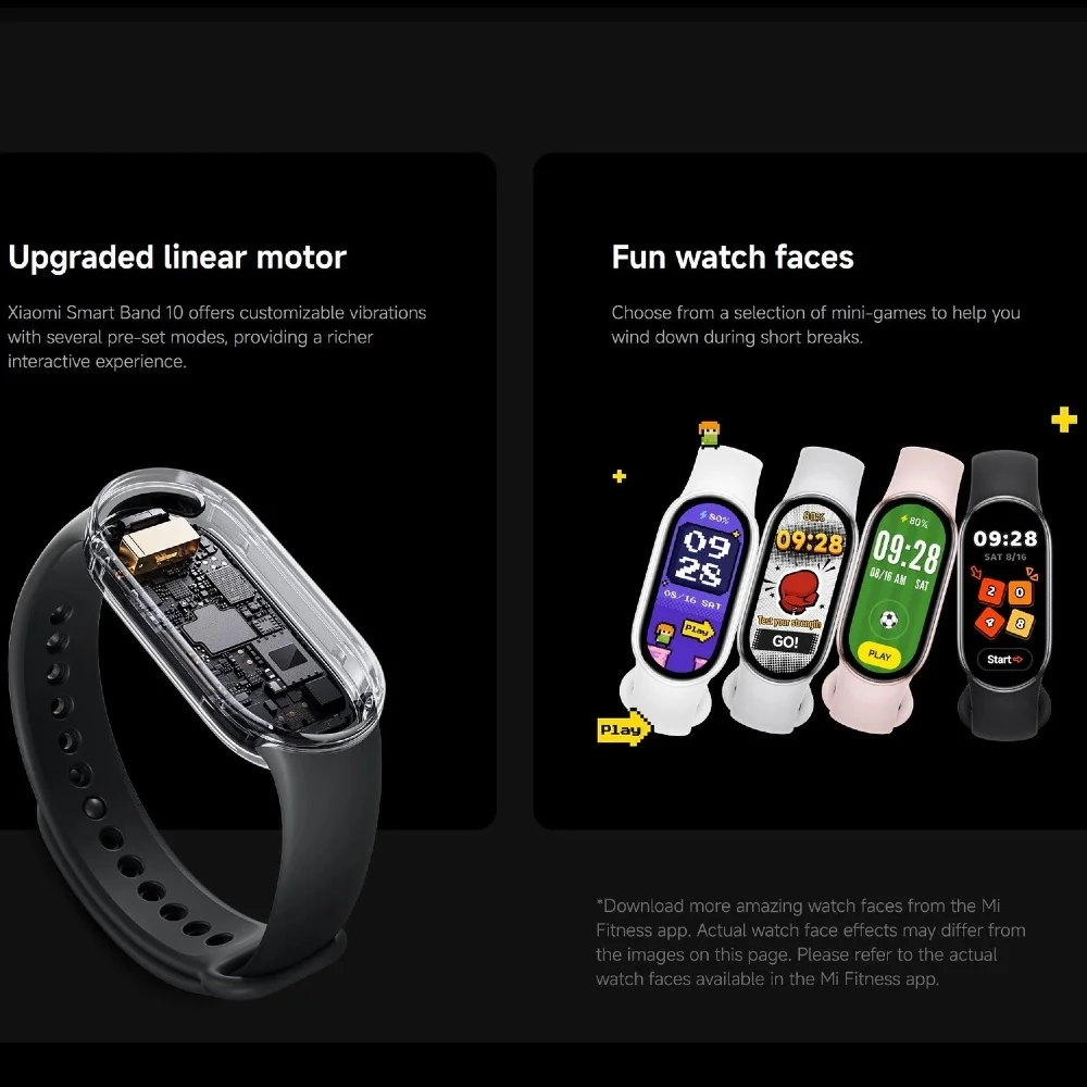Xiaomi Mi Smart Band 10 الإصدار العالمي 1.72 "AMOLED مراقبة الصحة 21 يومًا بطارية 5ATM مقاوم للماء Smartwatch سوار رياضي