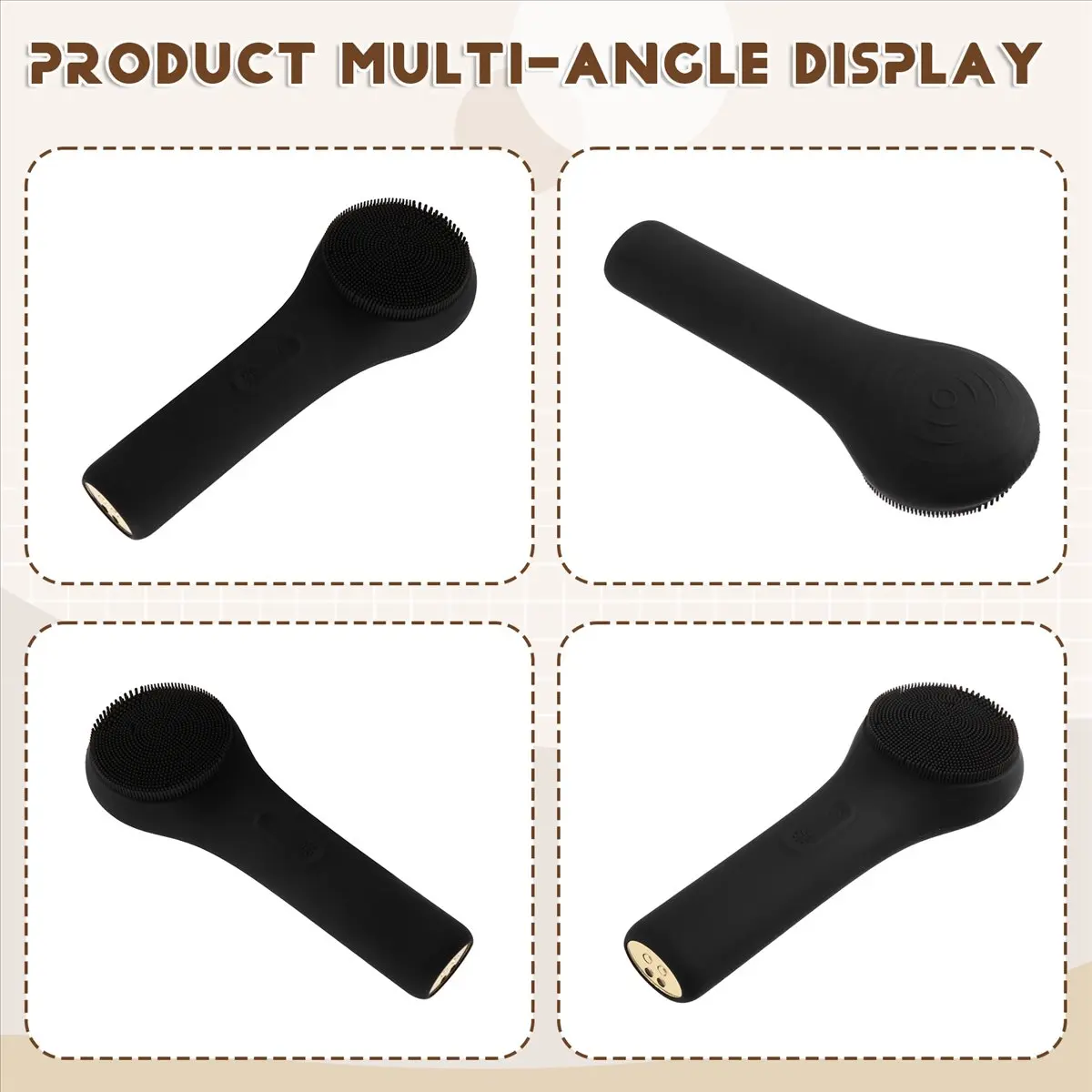 DT81 Electric Silicone Facial Brush Clean Face Clean Brush Waterproof Acne Blackhead Remover Pore Cleaner Massager