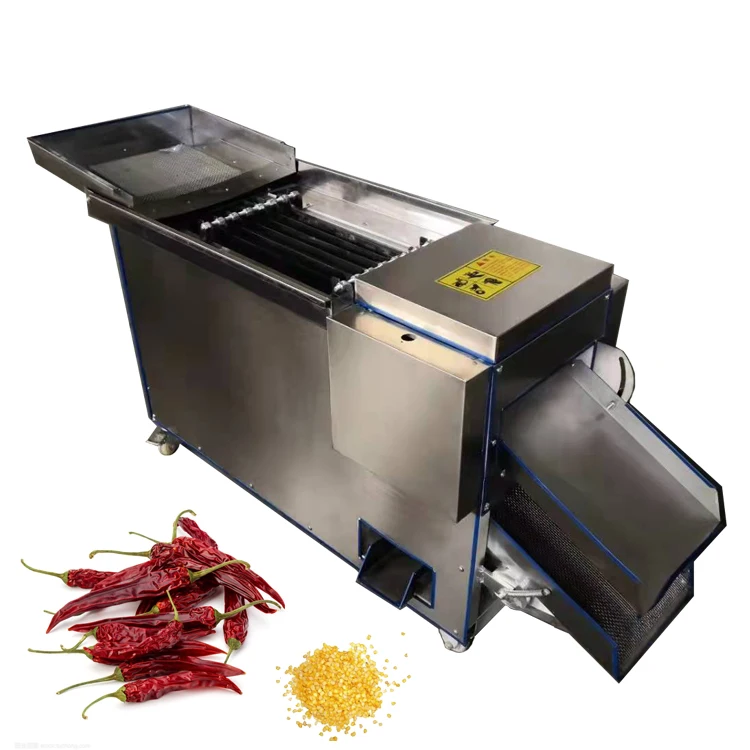 Food Grade Stainless Steel Chilli Pepper Cutter Chopper Dry Pepper Cutting Seeds Separating Machine