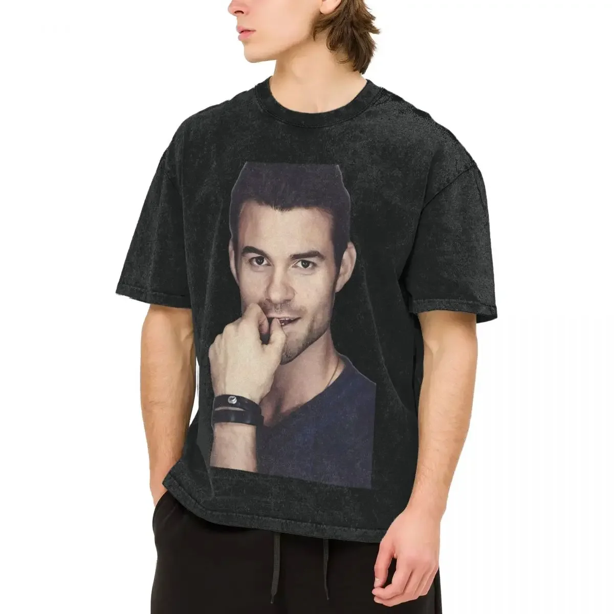 Забавная мужская футболка Daniel Gillies Elijah Mikaelson, топы с принтом, свободные и облегающие женские футболки