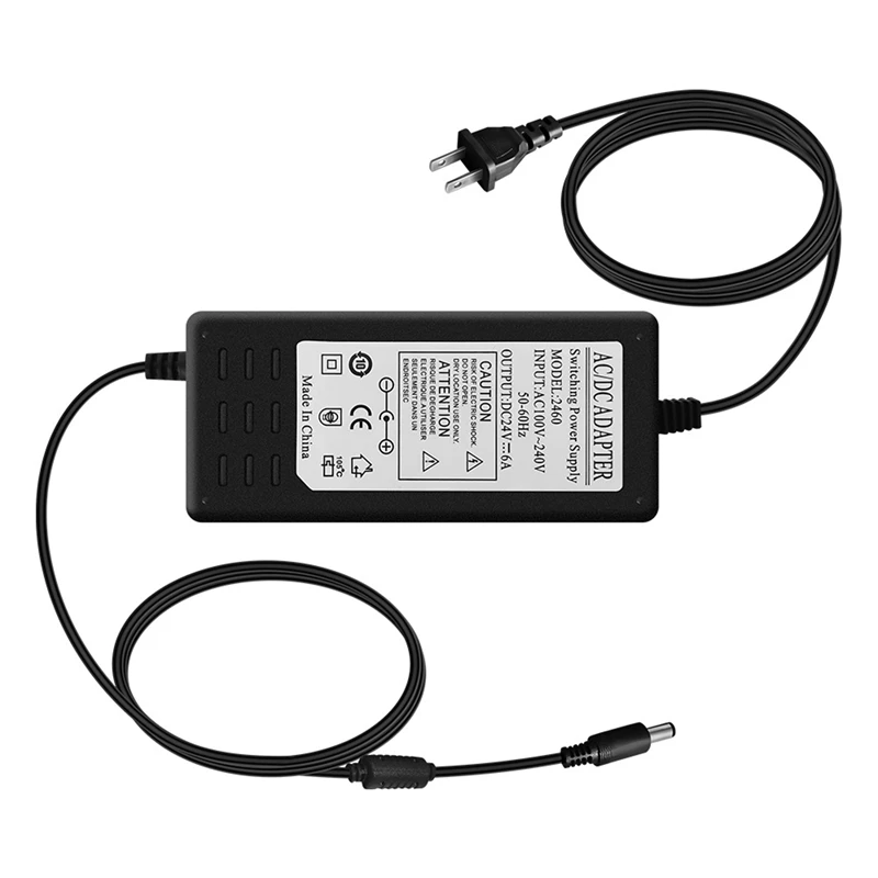 24V Switching Power Supply Universal 6A Power Adapter 24V6A DC Regulated Power Supply Power Adapter US Plug