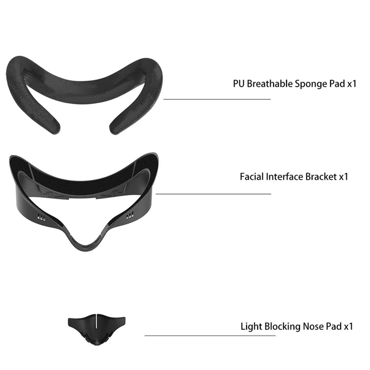 

A17I For Quest 3S Controller Silicone Cover Comfortable Face Interface Bracket Combo for 3S VR Accessories White
