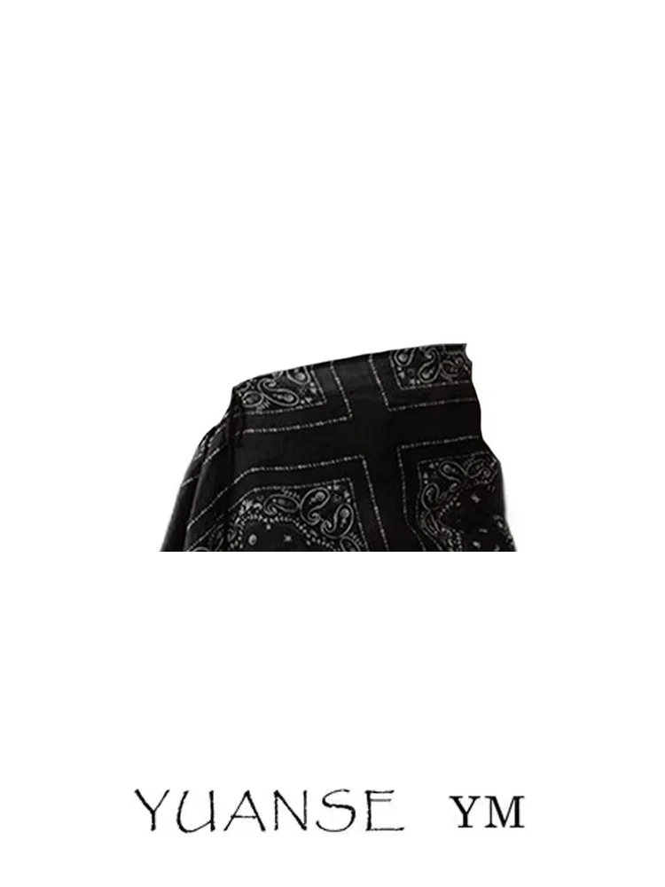 Unique Print Side Tie Skirt Curtain Women's One-Piece Cover up Summer 2025 Fashion A-Line Short Skirt Floral Pattern