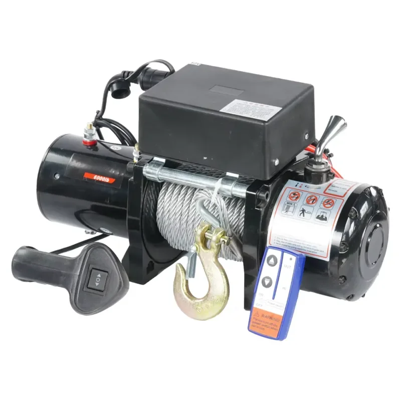Powerful 13500 Lbs Electric Car Winch Professional Grade Heavy Recovery Winch for Boat & Cranes Off-road Vehicles Towing